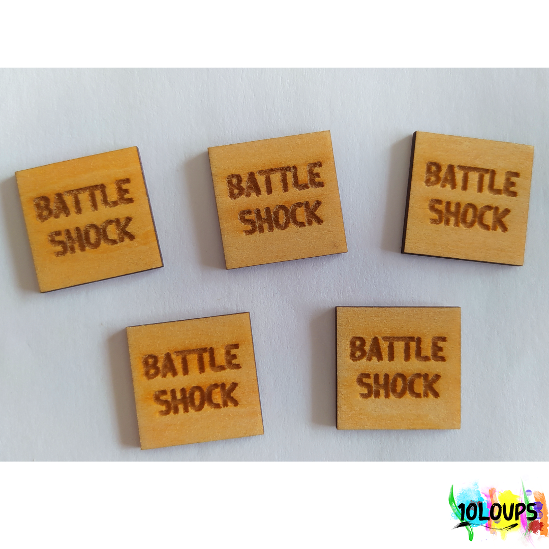 Set 5 jetons Battle Shock