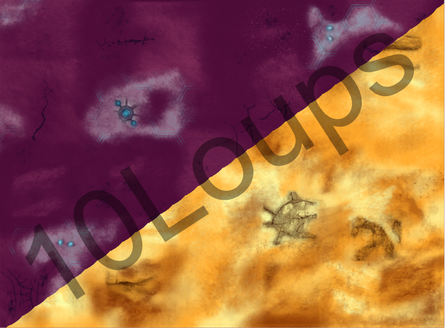 Battlemats - 60 x 44 - Double side Marquage