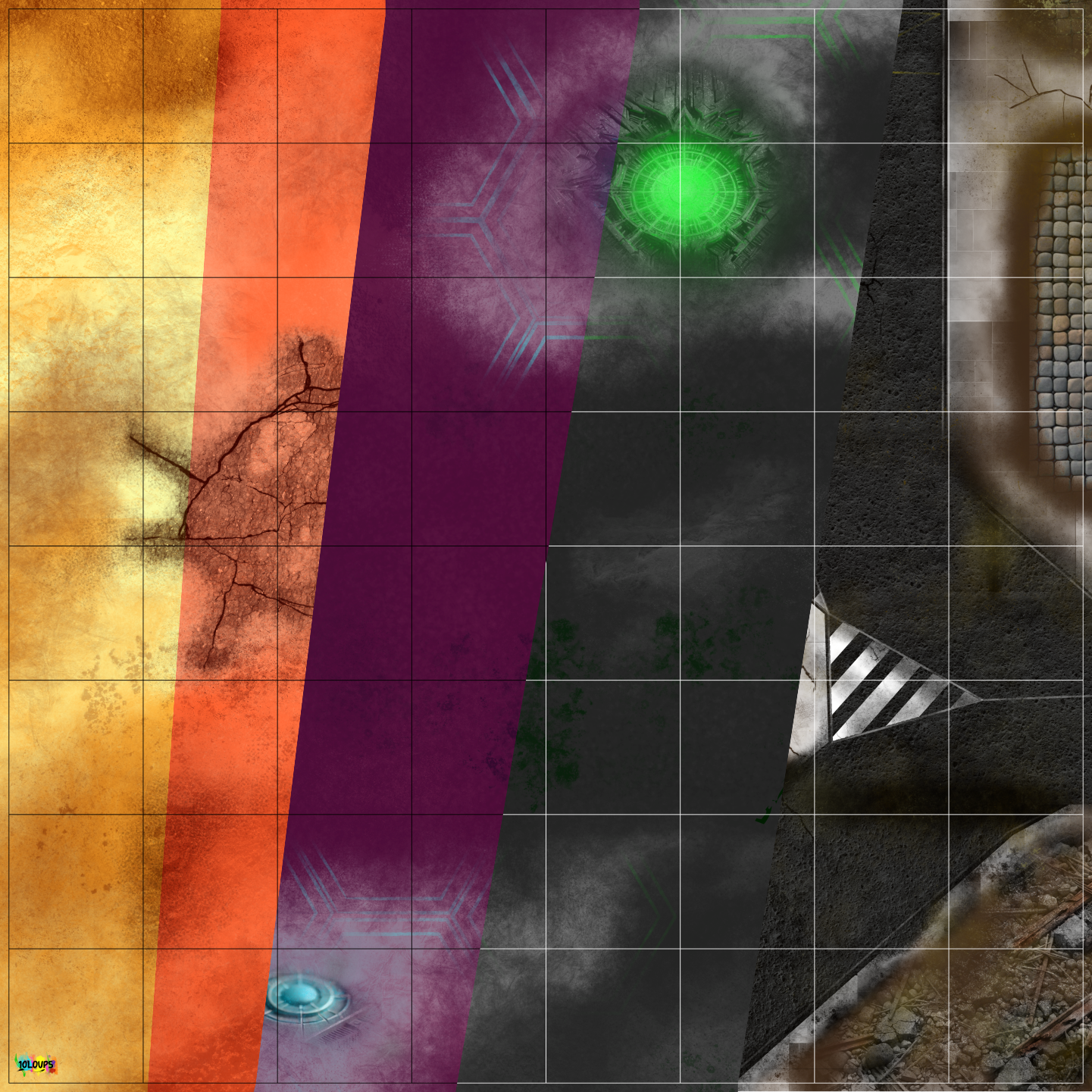 Battlemats - 60x60 cm - Compatible Halo : Flashpoint